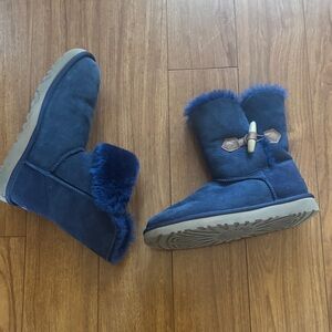 UGG Cozy Blue Fur-Lined Boots